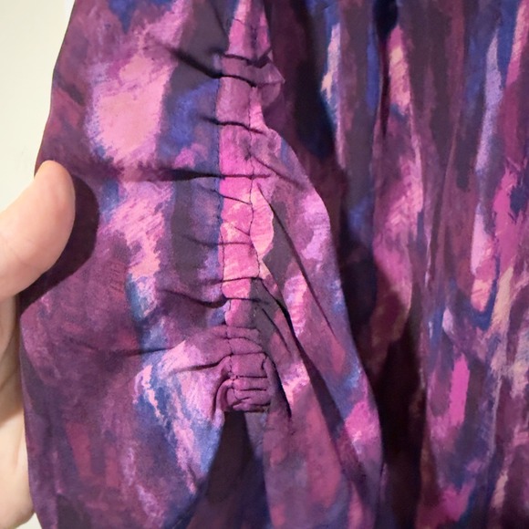 LOGO by Lori Goldstein Woven Button‎ Down Shirt Dress Midi High-Low Hem 1X - Picture 3 of 7